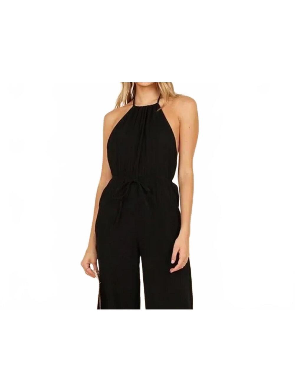 NWT Resort-Wear Must! Petal & Pup "Leif" Halter Jumpsuit Wide Leg, XL